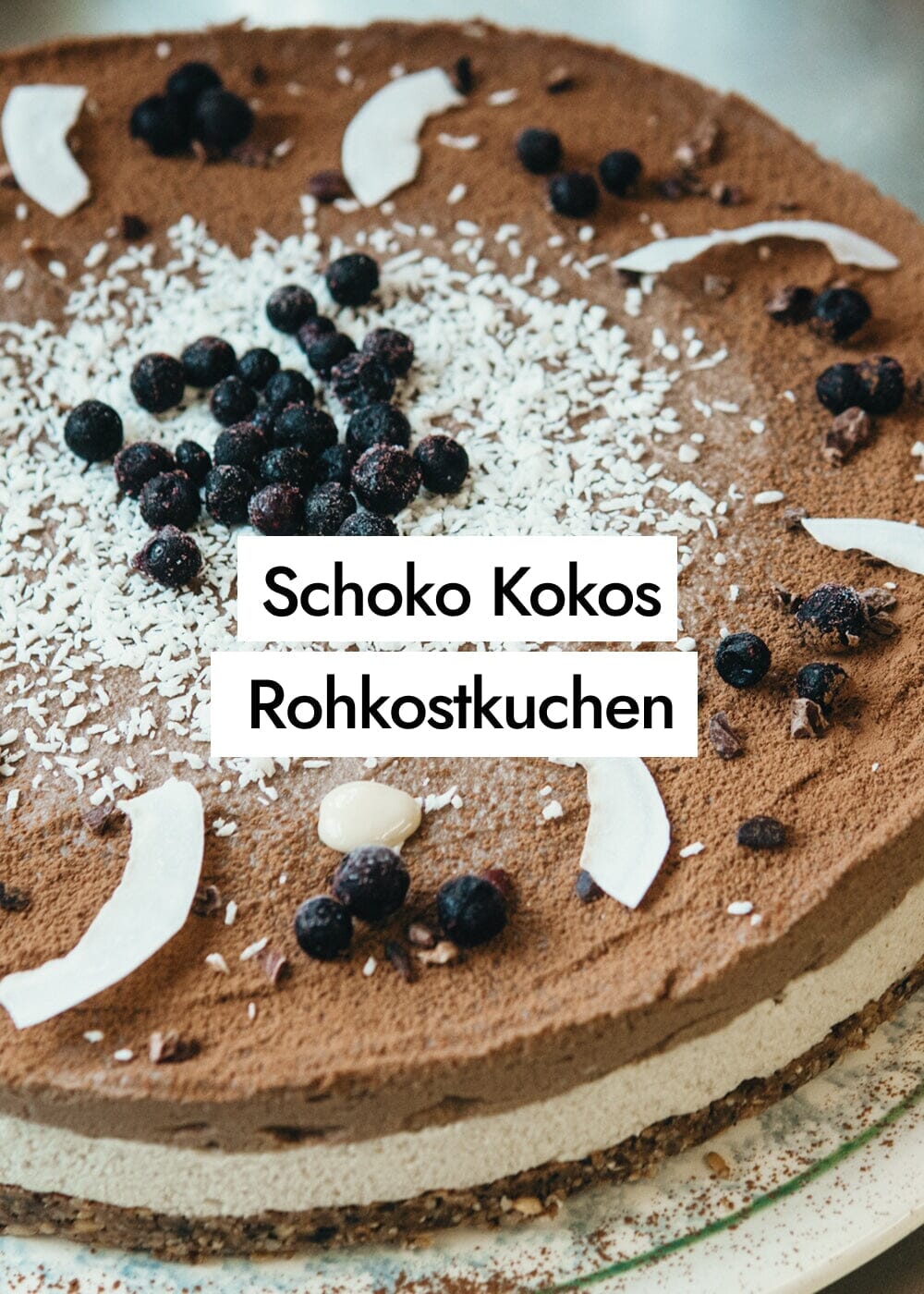 Schoko Kokos Rohkostkuchen