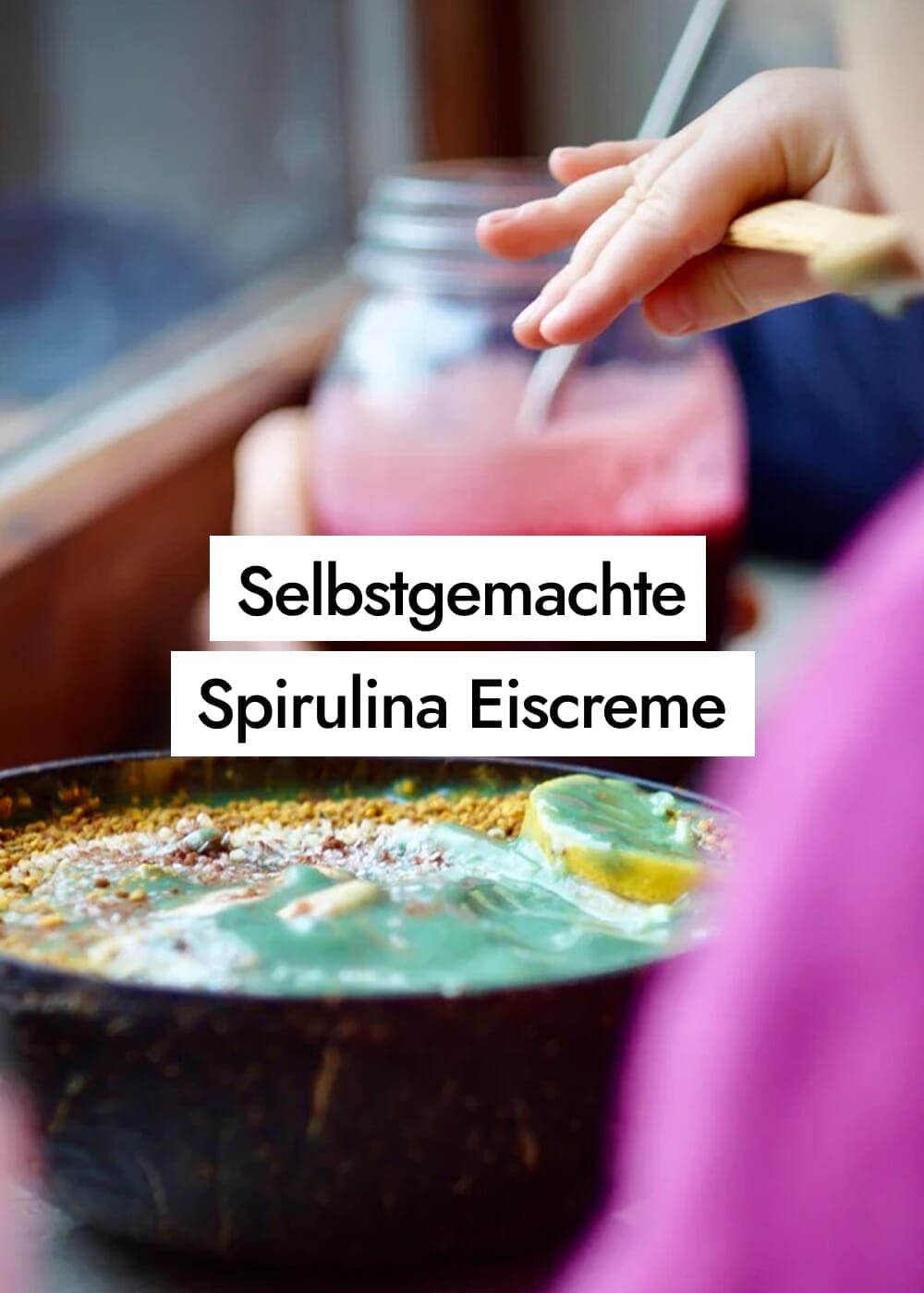Veganes Spirulina Eis in nur 5 Minuten - ohne Eismaschine
