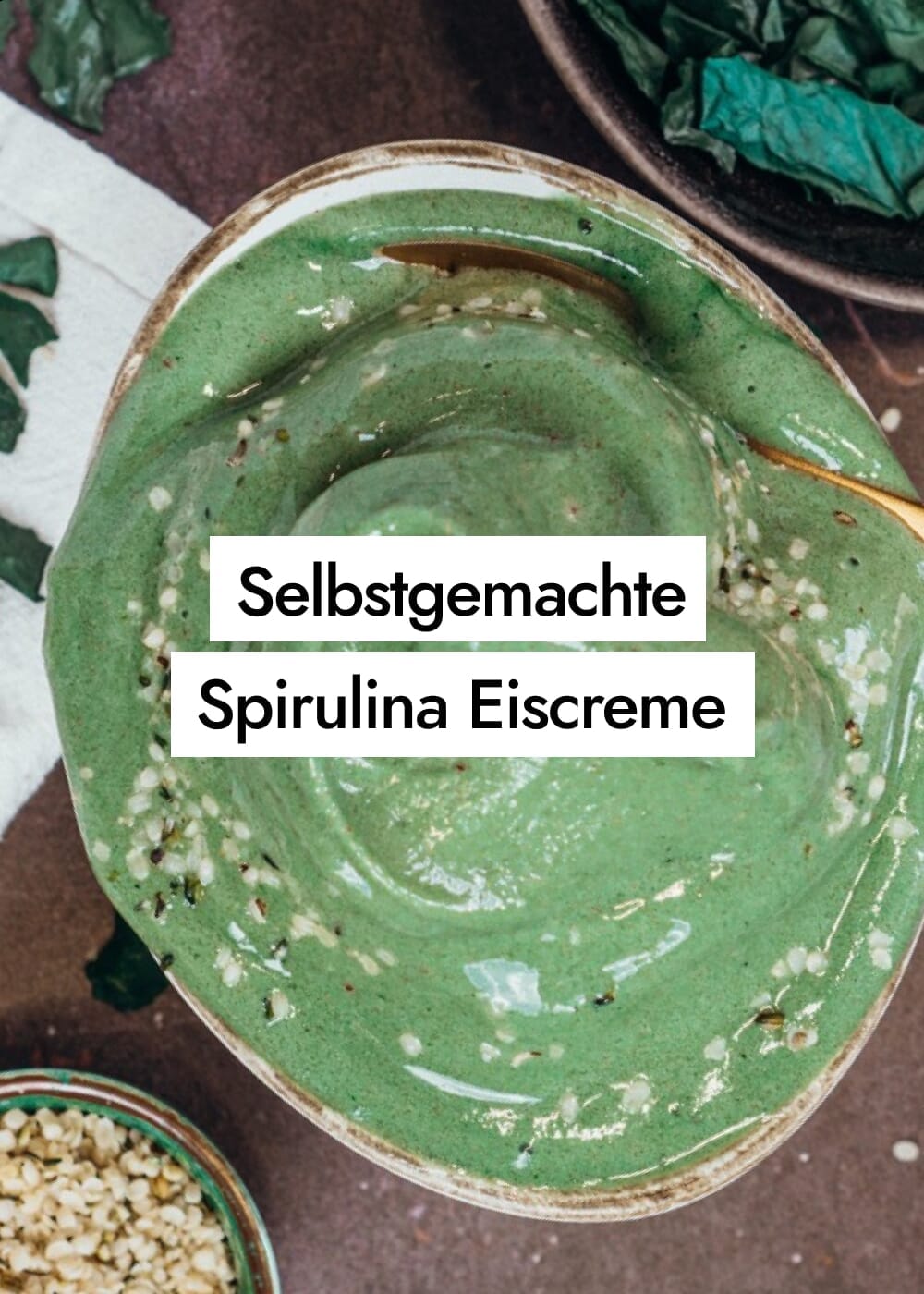 Veganes Spirulina Eis in nur 5 Minuten - ohne Eismaschine