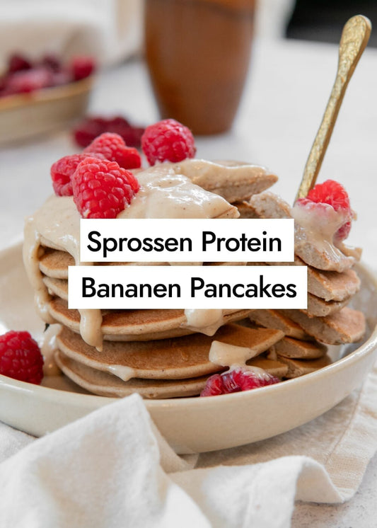 Proteinreiche Sprossen Pancakes mit Sprossen Protein