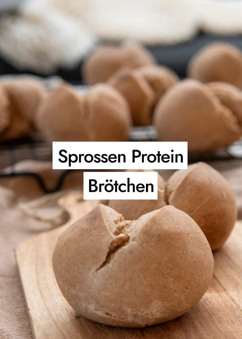 Sprossen Protein Brötchen mit Sojaquark