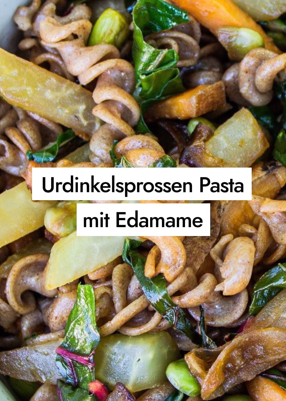 Vollwertige Edamame Urdinkelsprossen Pasta Bowl