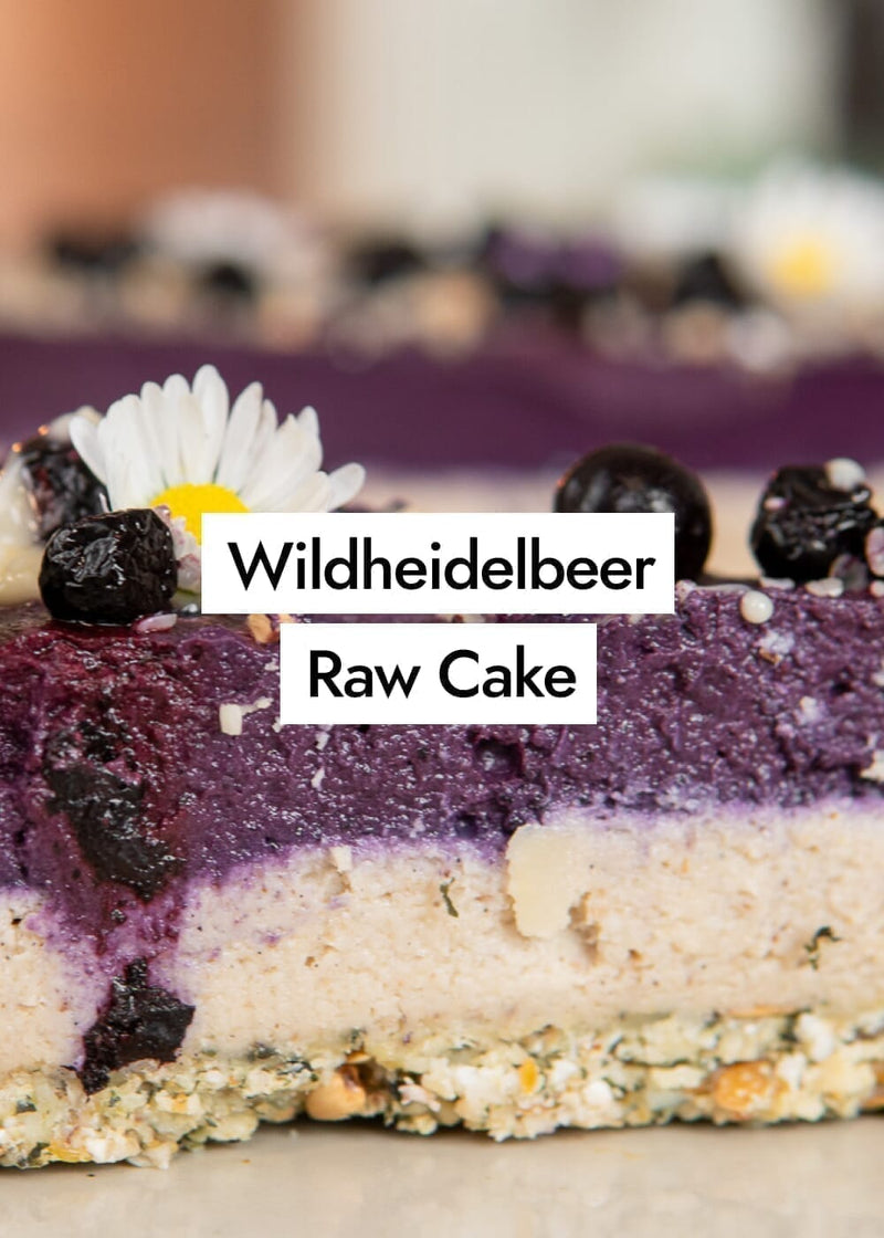 Wildheidelbeer Raw Cheesecake – Veganer Rohkostkuchen