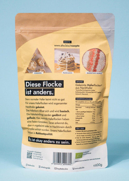 AHO Bio Gekeimte Haferflocken Getreide AHO.BIO GmbH 