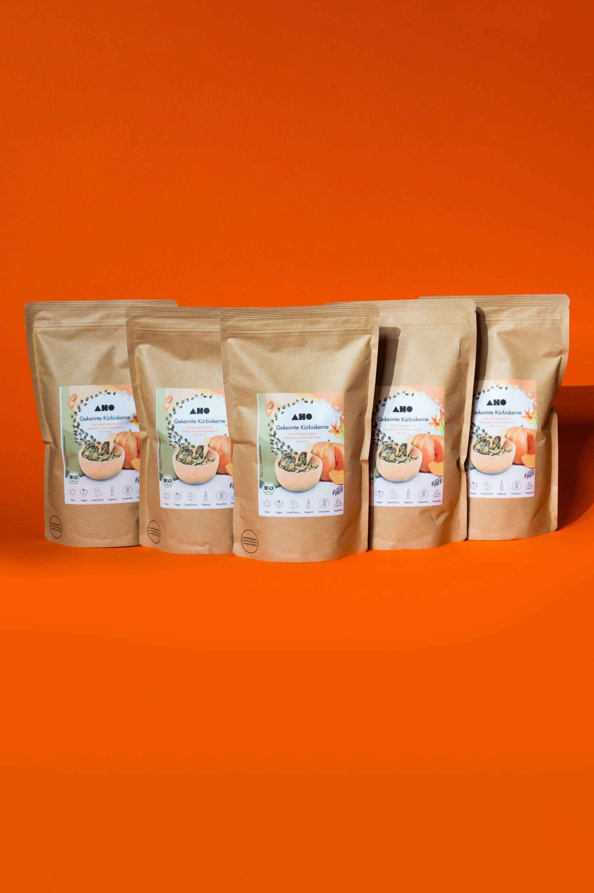 AHO Gekeimte Kürbiskerne Ölsaaten AHO.BIO GmbH 3,25kg (5 Tüten) 