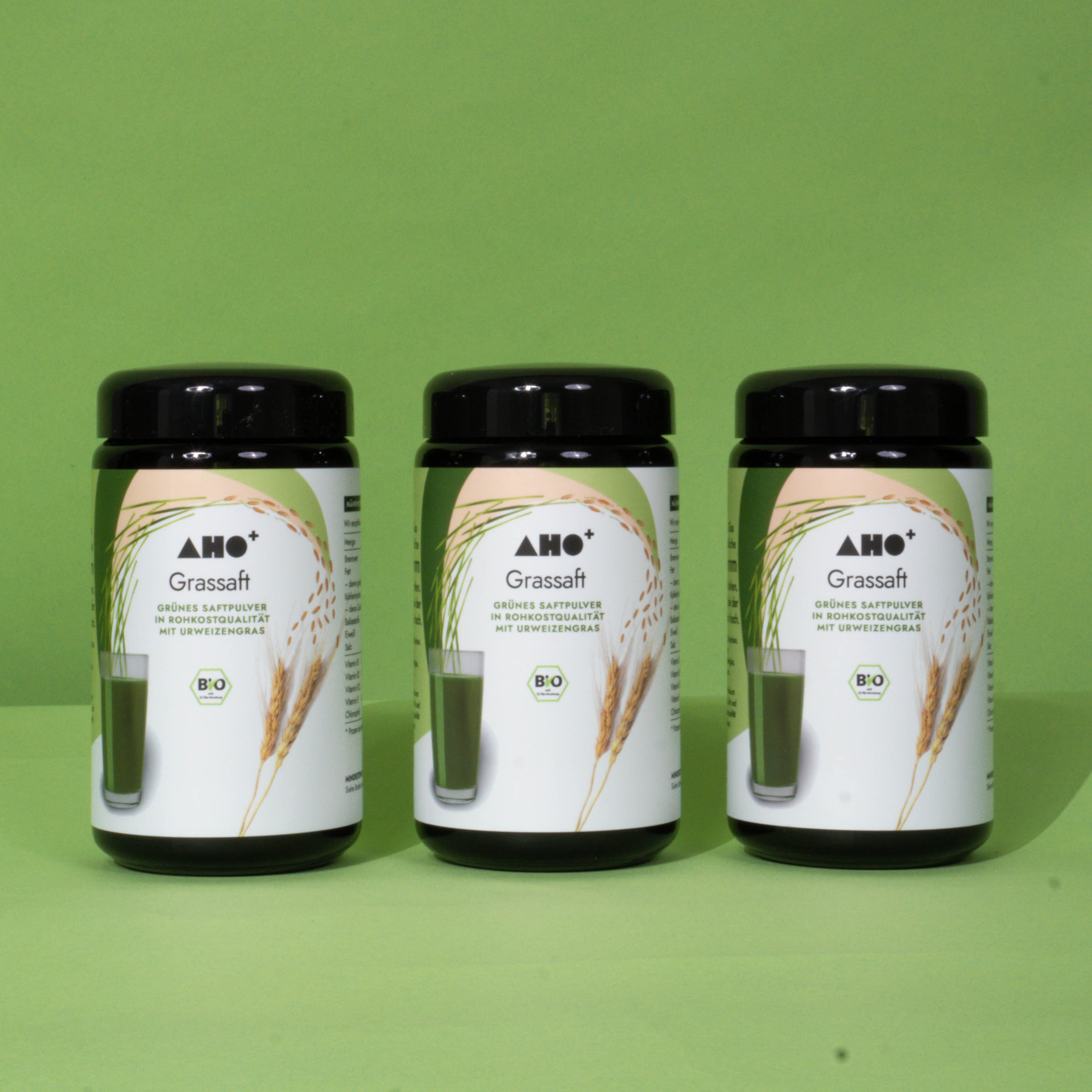 AHO Grassaft Getränke AHO.BIO GmbH 600g (3 Gläser) 