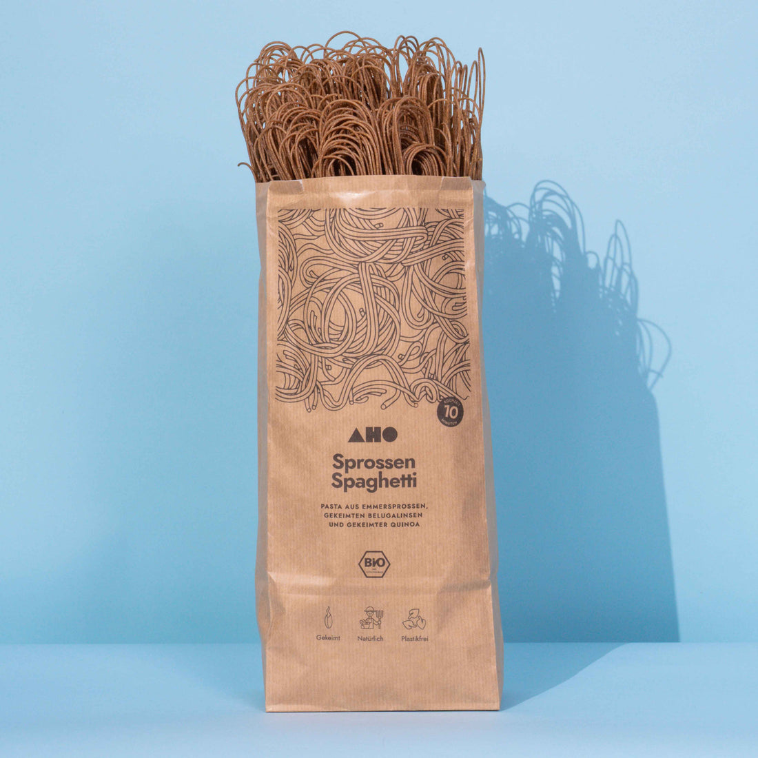 AHO Sprossen Spaghetti Raw Vegan Pasta AHO.BIO GmbH 500g Tüte 