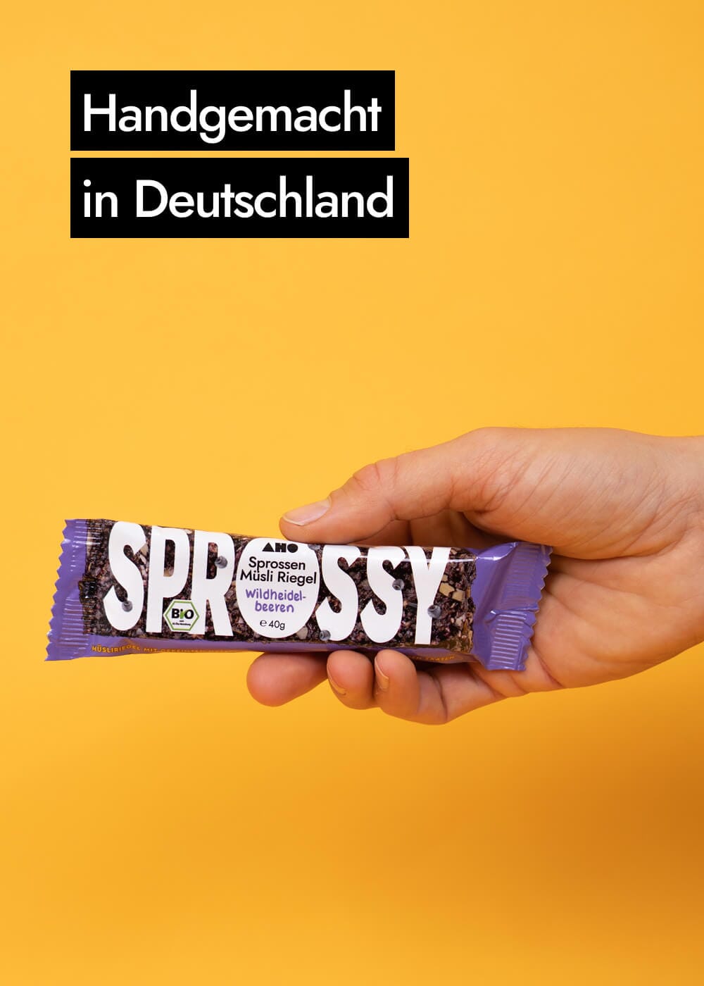 AHO SPROSSY Sprossen Müsliriegel Getreide AHO.BIO GmbH 