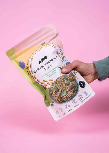 AHO Buchweizensprossen Pasta Raw Vegan Pasta AHO.BIO GmbH 