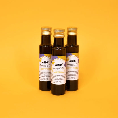 AHO Omega 3 Öl Nahrungsergänzung AHO.BIO GmbH 300ml (3 Flaschen) 
