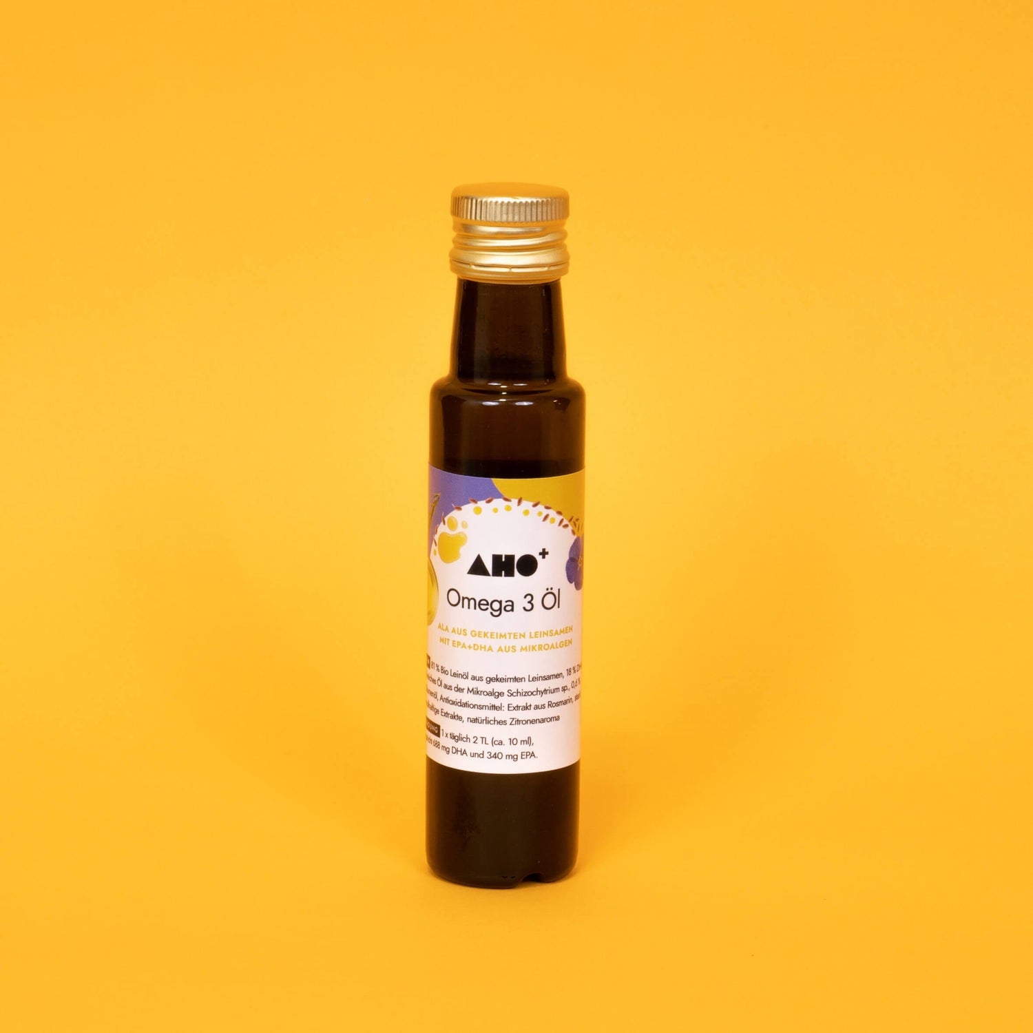 AHO Omega 3 Öl Nahrungsergänzung AHO.BIO GmbH 100ml Flasche 