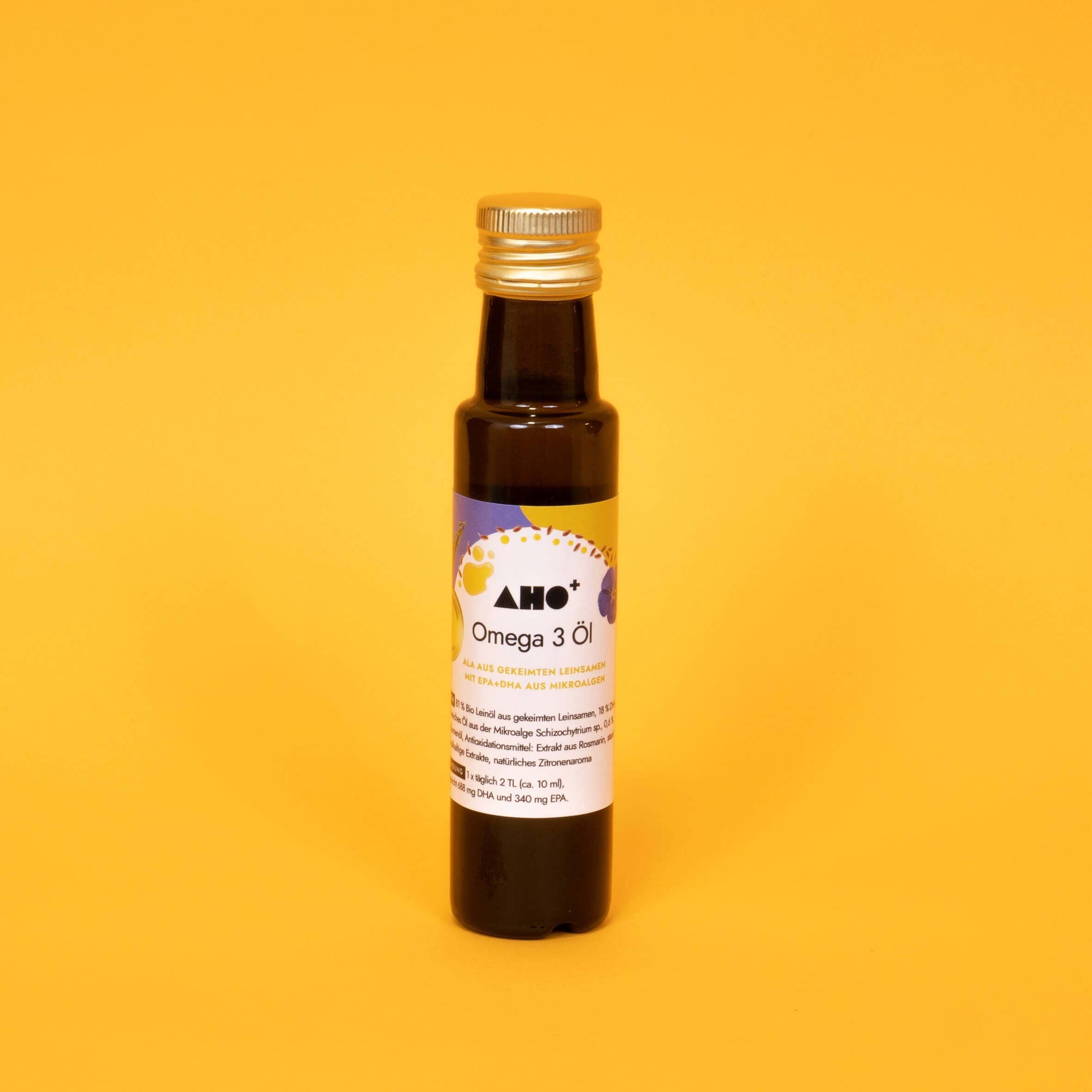 AHO Omega 3 Öl Nahrungsergänzung AHO.BIO GmbH 100ml Flasche 