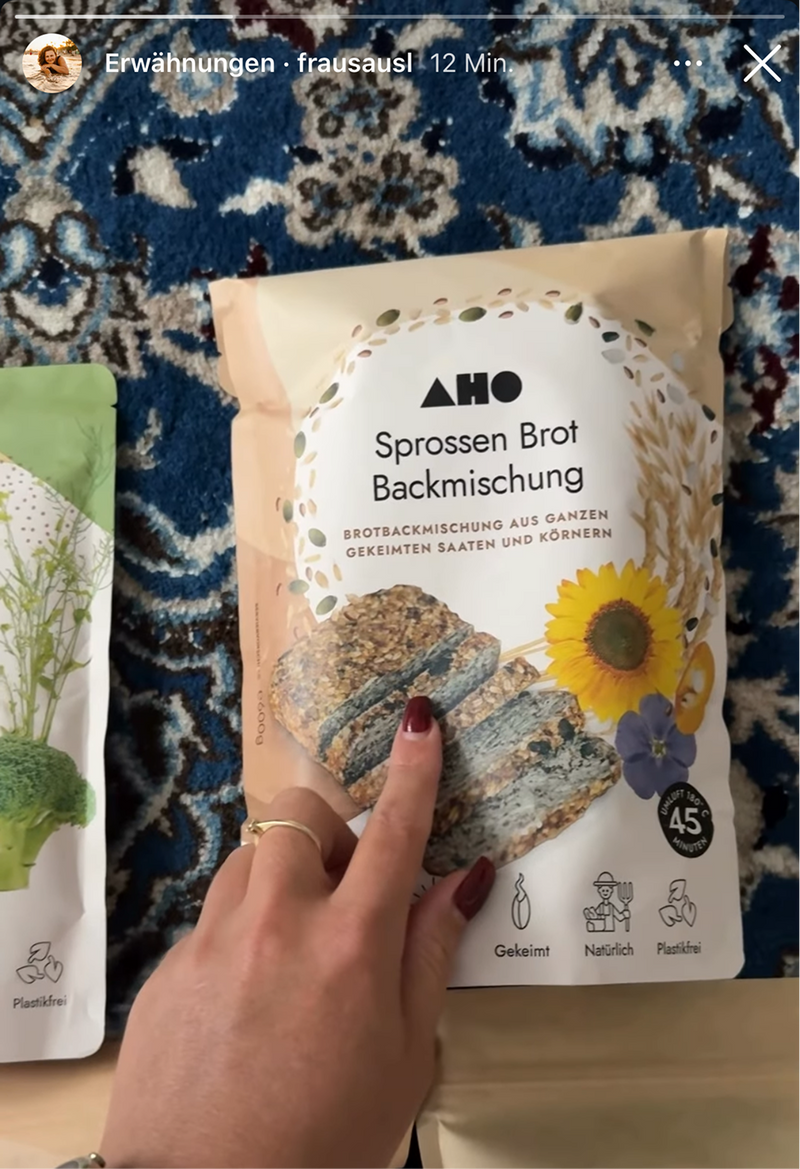 UGC AHO Brotbackmischung auf Teppich