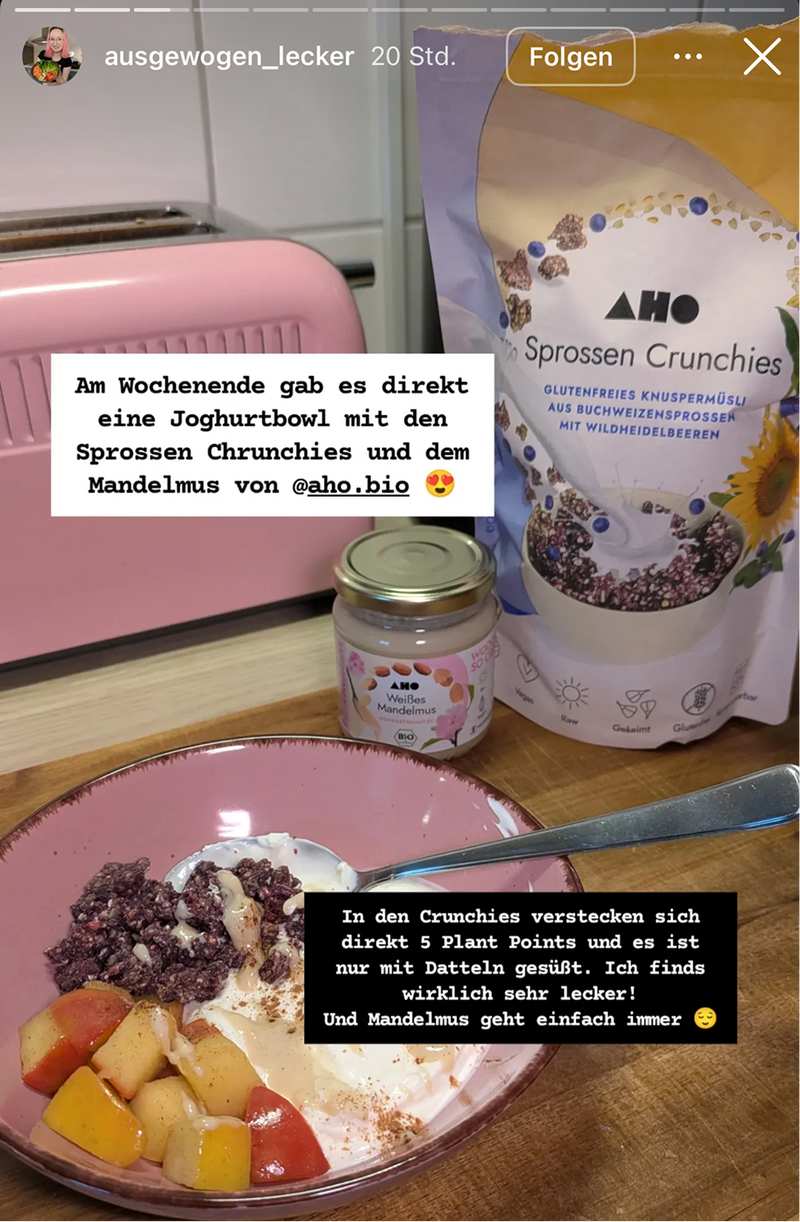 UGC AHO Crunchies am wochenende