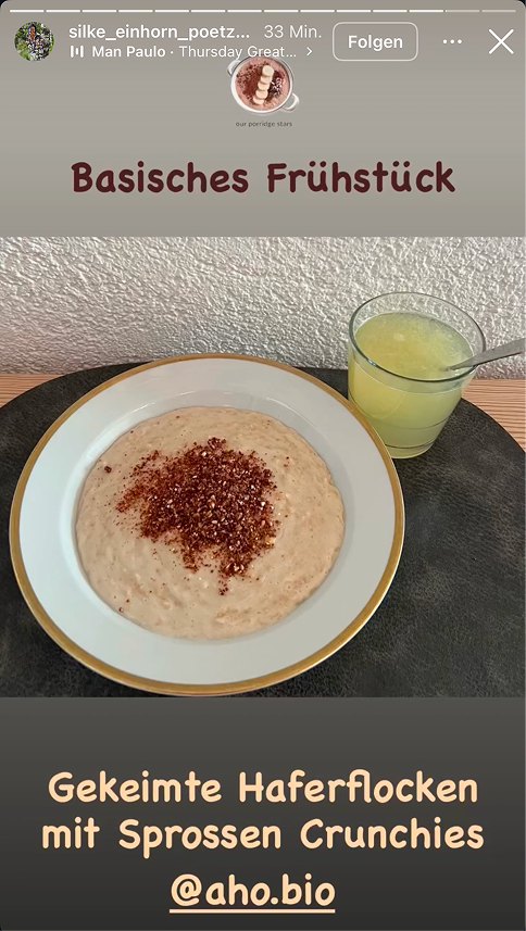 UGC AHO Haferflocken Basisches Frueshtueck