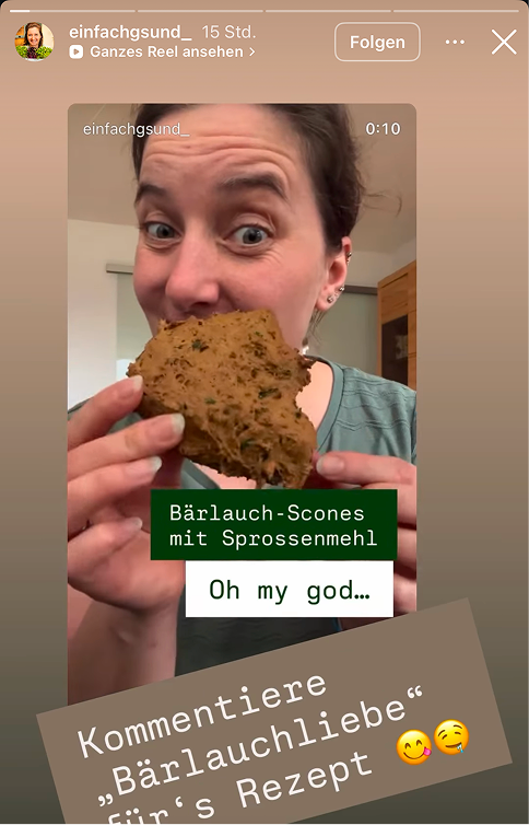 UGC AHO Pesto vor Gesicht
