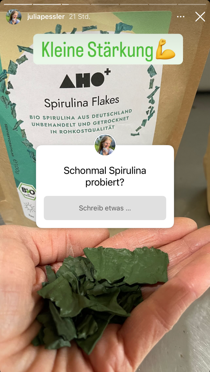 UGC AHO Spirulina probiert