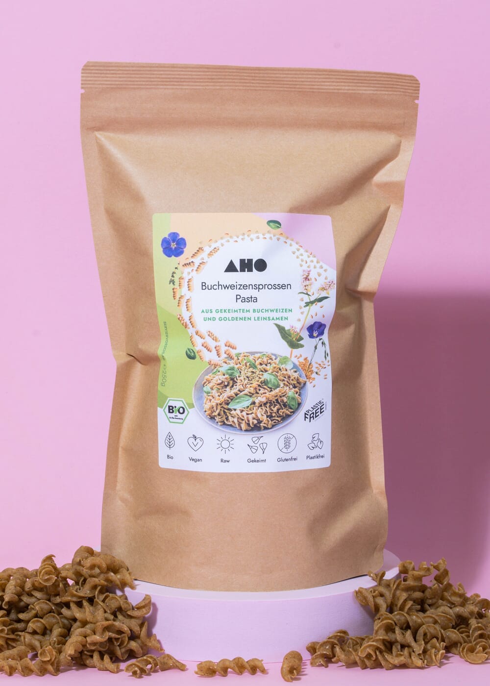 AHO Buchweizensprossen Pasta Raw Vegan Pasta AHO.BIO GmbH 