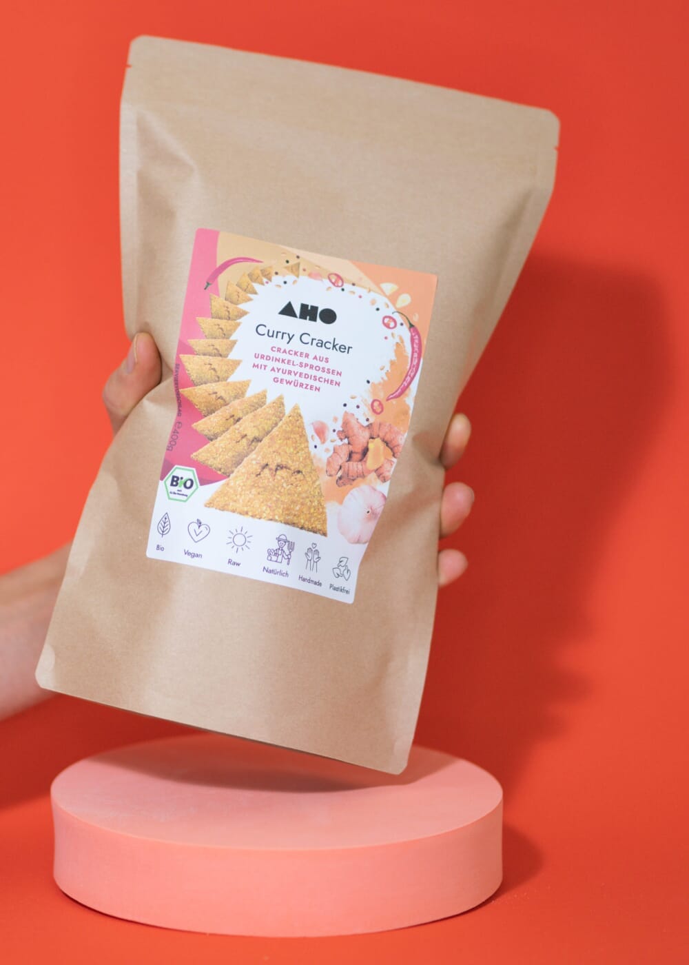 AHO Curry Cracker 2.0 Raw Vegan Cracker AHO.BIO GmbH 