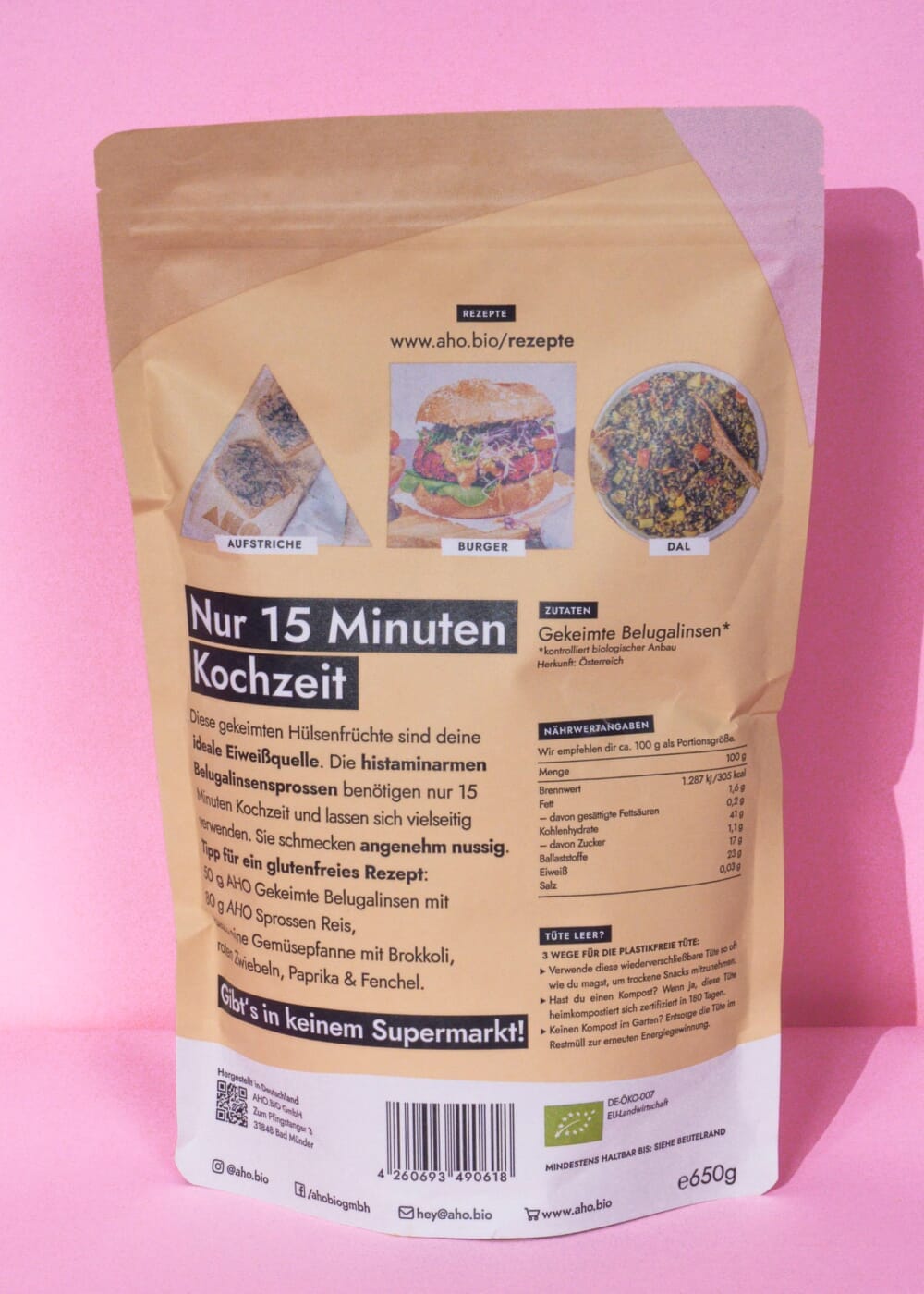 AHO Gekeimte Belugalinsen Ölsaaten AHO.BIO GmbH 