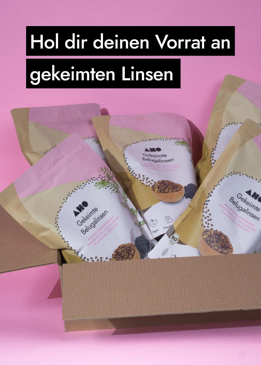 AHO Gekeimte Belugalinsen Ölsaaten AHO.BIO GmbH 