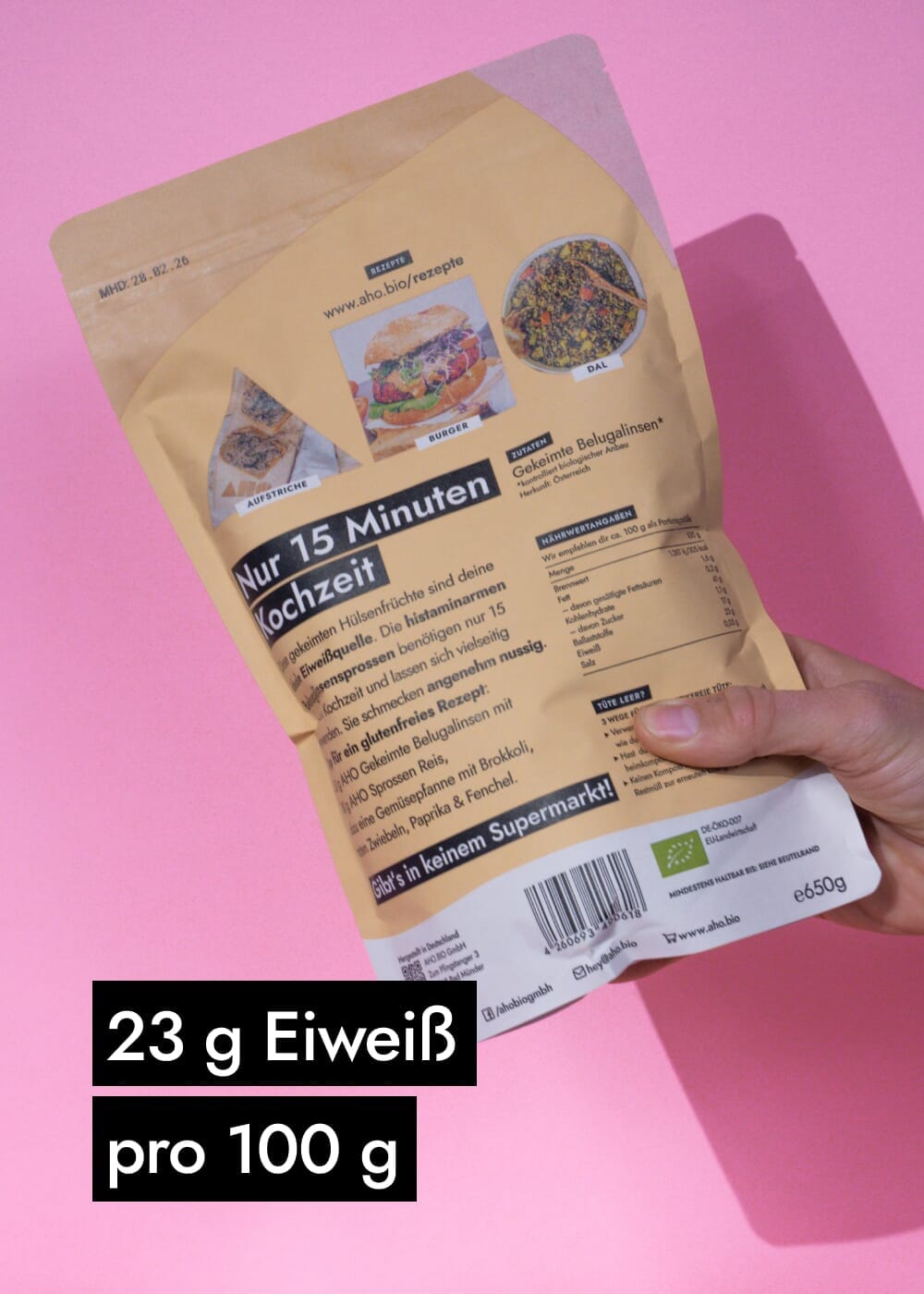 AHO Gekeimte Belugalinsen Ölsaaten AHO.BIO GmbH 