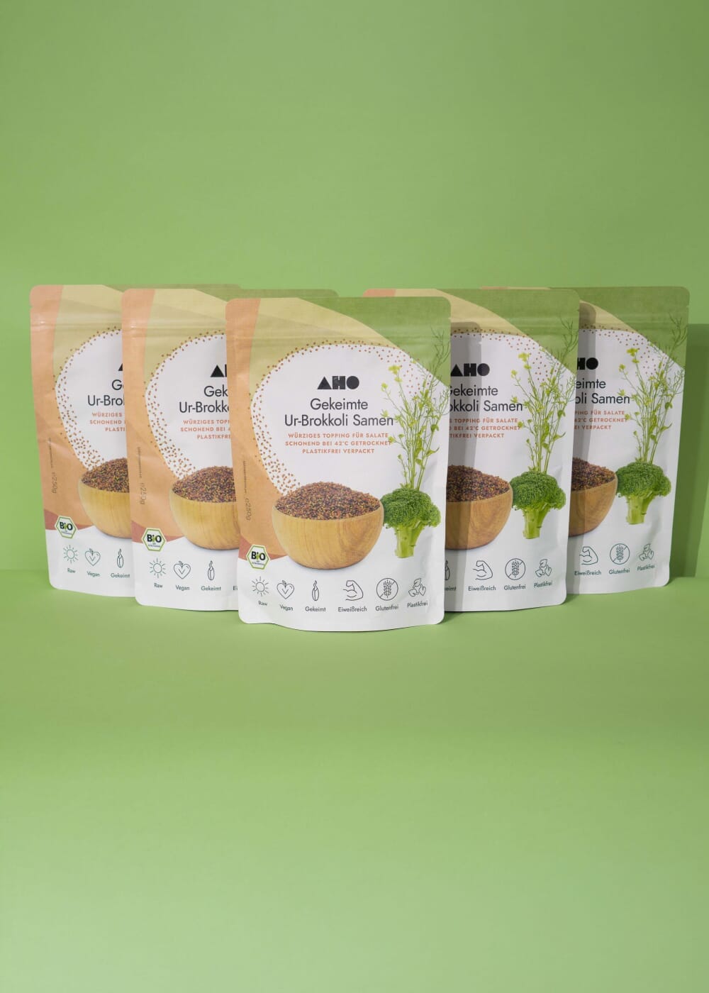 AHO Gekeimte Ur-Brokkoli Samen Ölsaaten AHO.BIO GmbH 1,25kg (5 Tüten) 