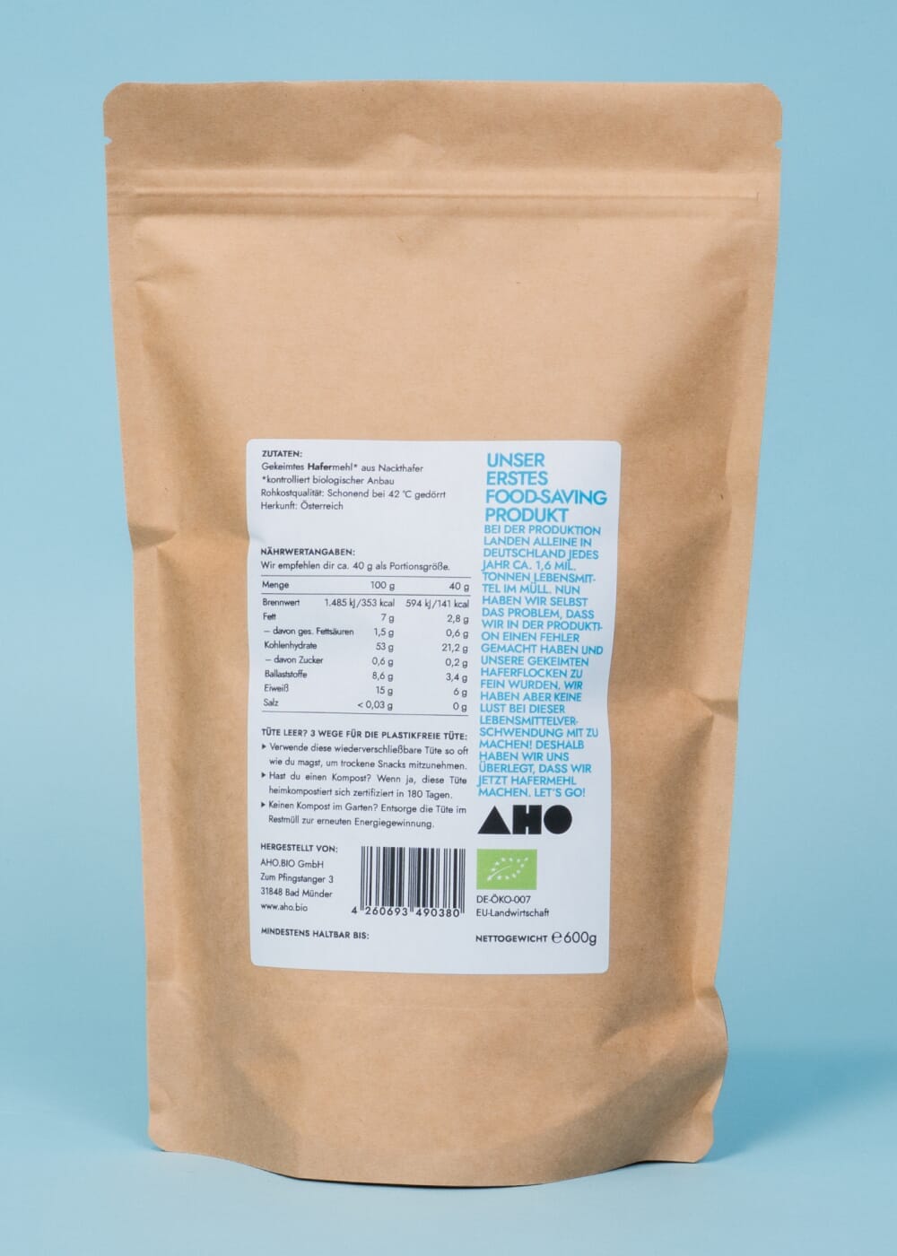 AHO Gekeimtes Hafermehl Getreide AHO.BIO GmbH 