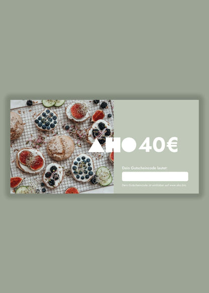 Geschenkgutschein Geschenkgutschein AHO.BIO GmbH 40,00 € 
