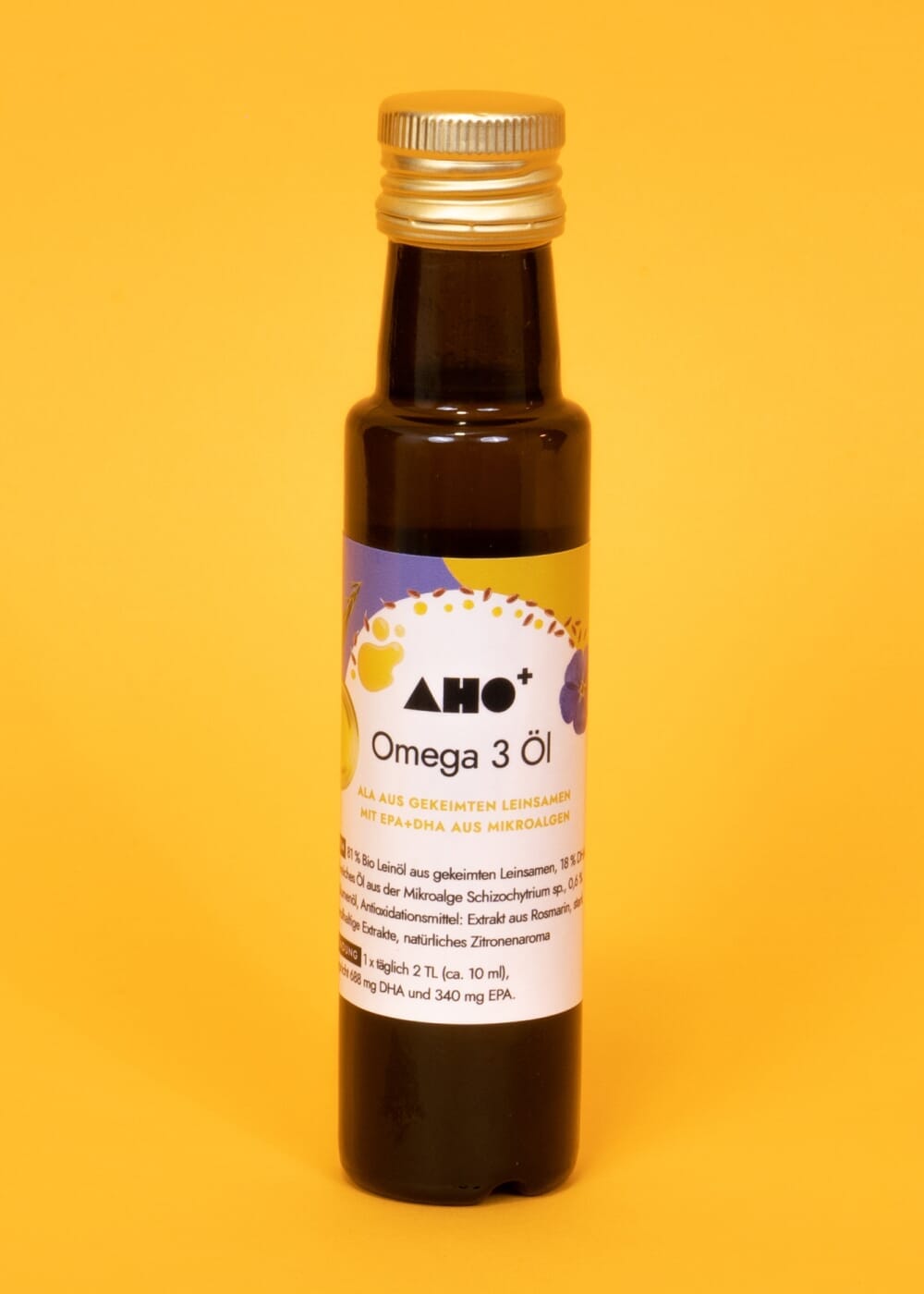 AHO Omega 3 Öl Nahrungsergänzung AHO.BIO GmbH 100ml Flasche 