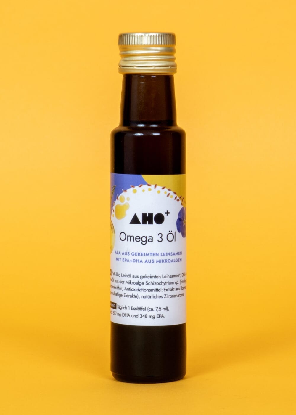 AHO Omega 3 Öl Nahrungsergänzung AHO.BIO GmbH 100ml Flasche 