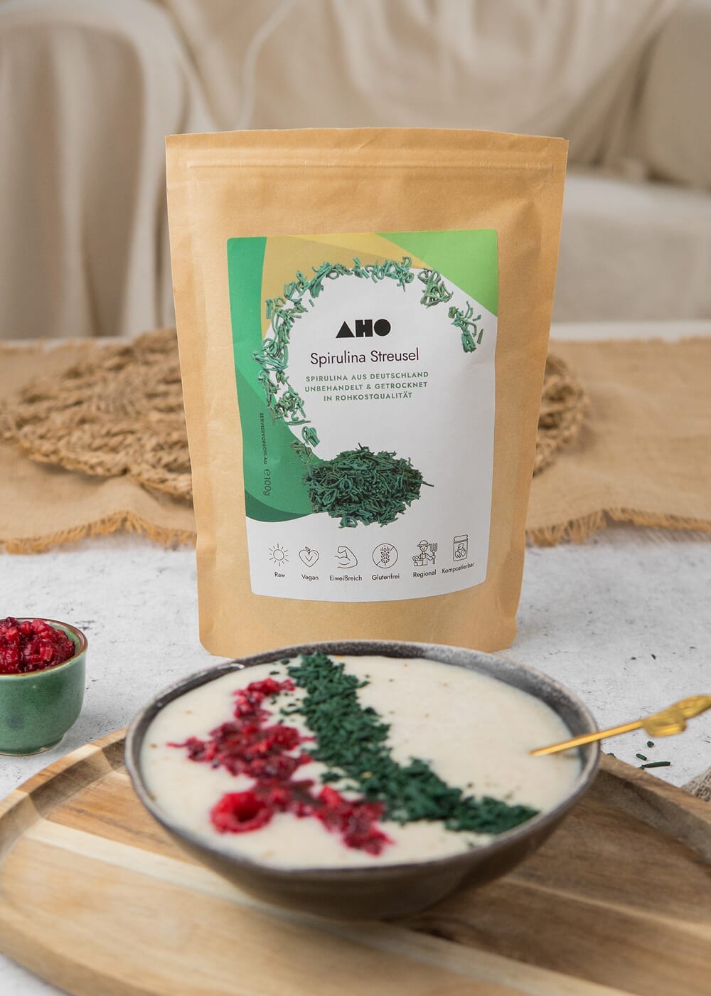 AHO Spirulina Streusel Raw Vegan Granola AHO.BIO GmbH 