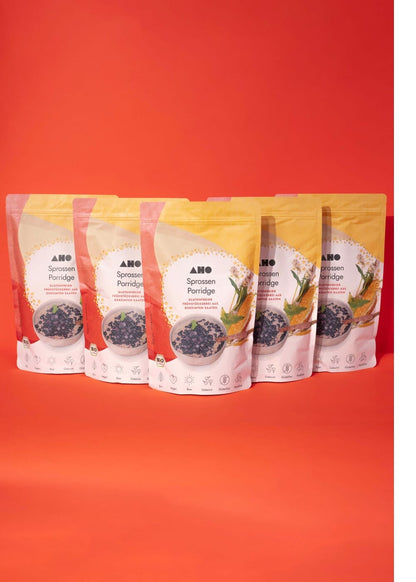 AHO Sprossen Porridge Raw Vegan Granola AHO.BIO GmbH 3,25kg (5 Tüten) 