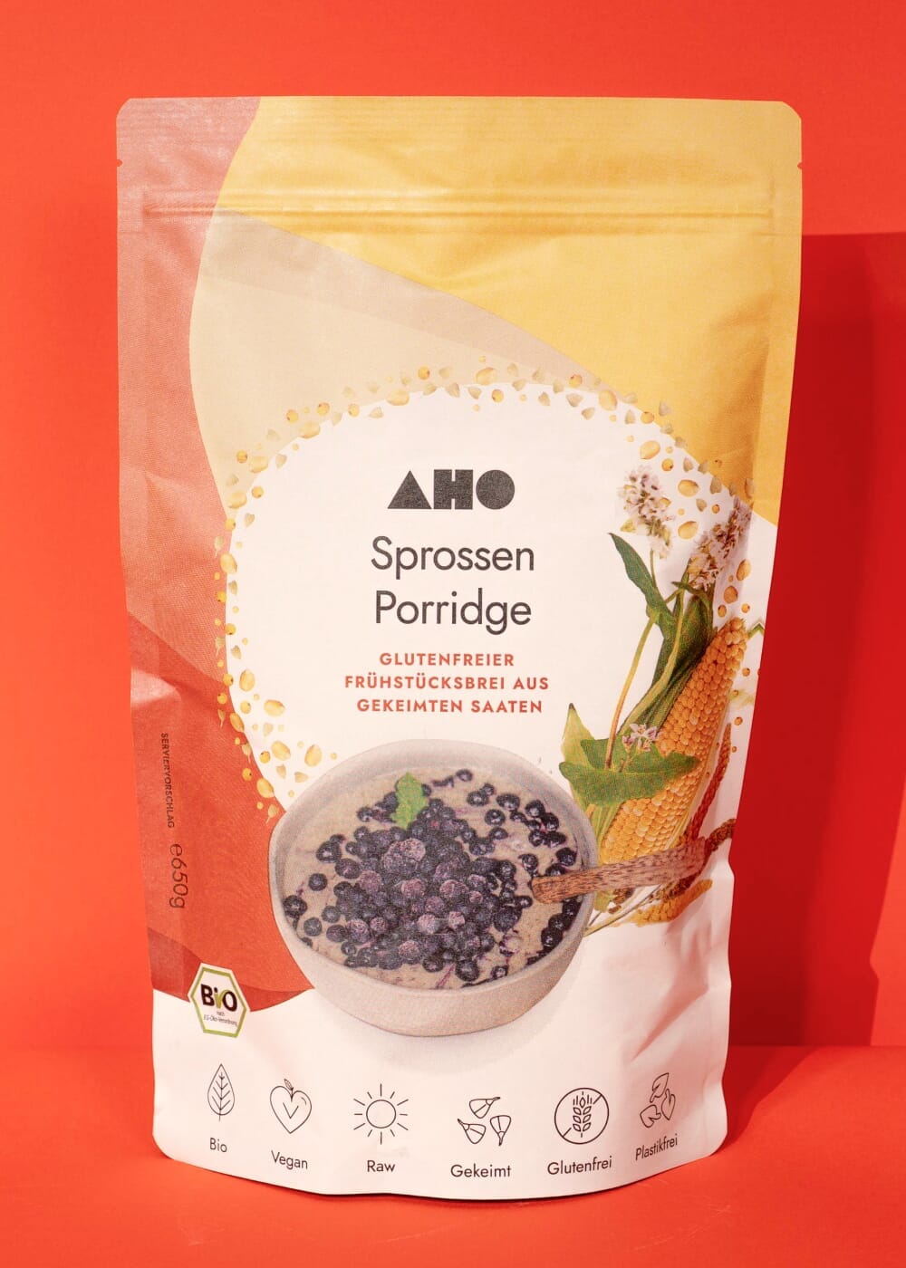 AHO Sprossen Porridge Raw Vegan Granola AHO.BIO GmbH 