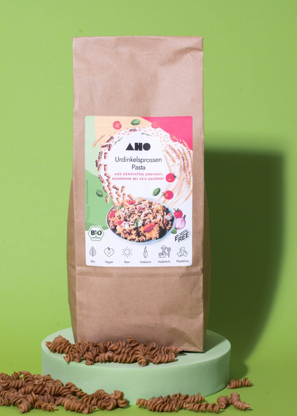 AHO Urdinkelsprossen Pasta Raw Vegan Pasta AHO.BIO GmbH 