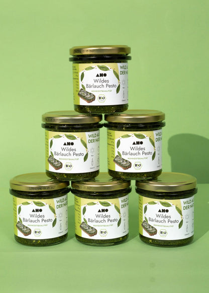 AHO Wildes Bärlauch Pesto Nüsse AHO.BIO GmbH 840g (6 Gläser) 