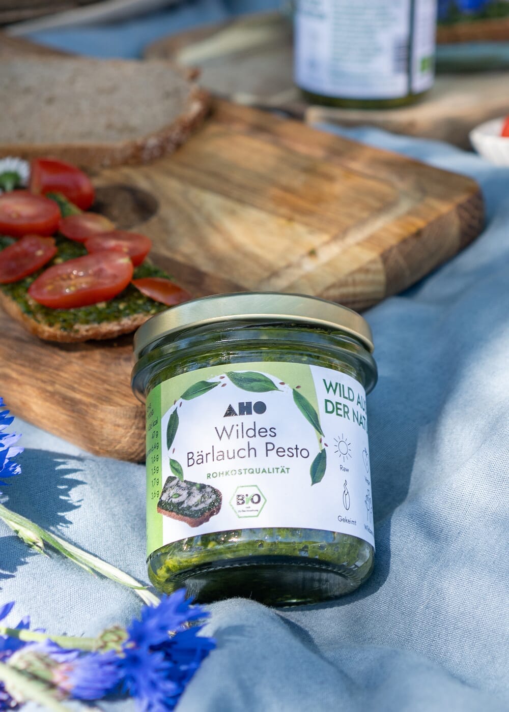 Wildes Bärlauch Pesto ✔️ bio, mit 100% Olivenöl & gekeimten Saaten