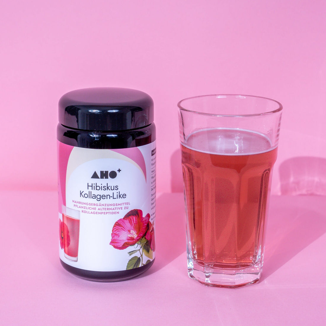 AHO Hibiskus Kollagen Nahrungsergänzung AHO.BIO GmbH 150g Glas 