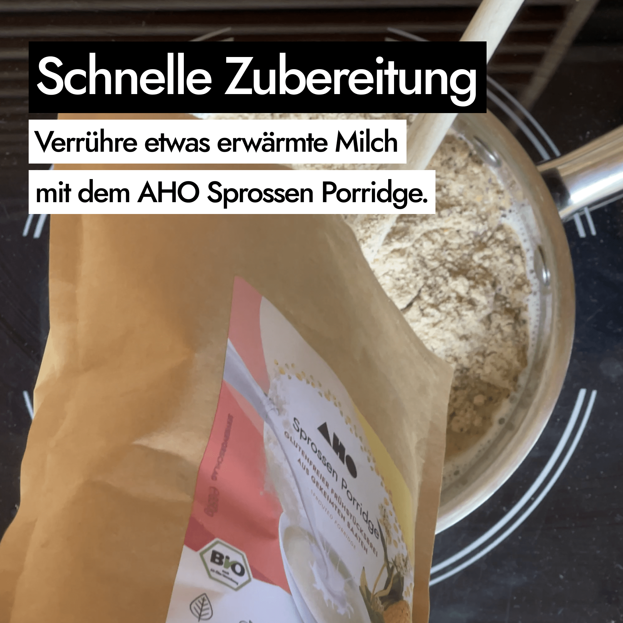 AHO Sprossen Porridge Raw Vegan Granola AHO.BIO GmbH 